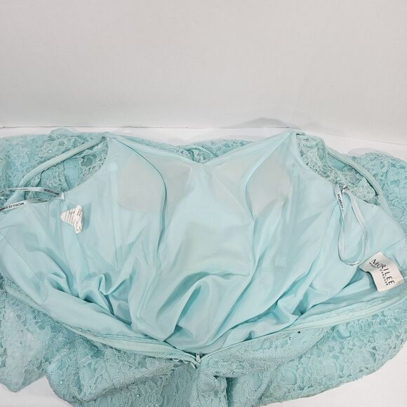 Morilee Bridesmaids Lace Beading Zipper Back Dress Style#21531 Mint Size 16 - Picture 3 of 12